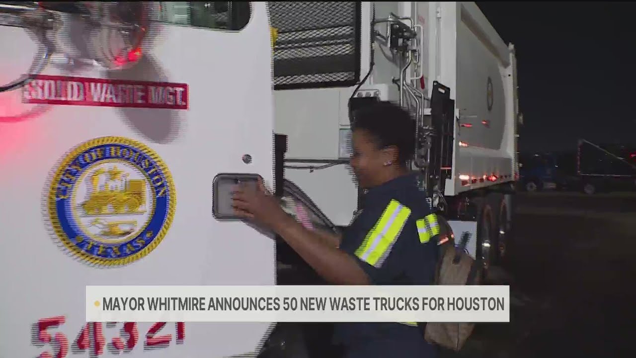 Mayor Whitmire announces 50 new waste trucks