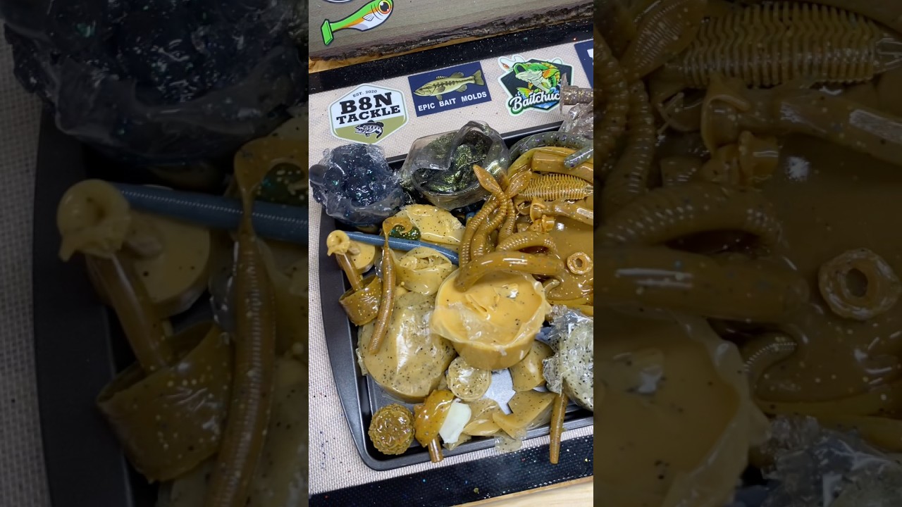 Remelt time to make soft plastic fishing baits! #fishing #baitmaking