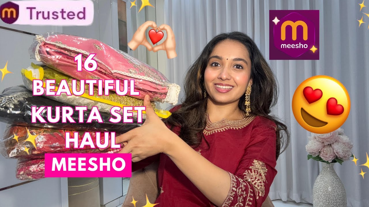16 WOW Meesho Kurta Set Try On Haul 😍  | Isha Vinod Jain