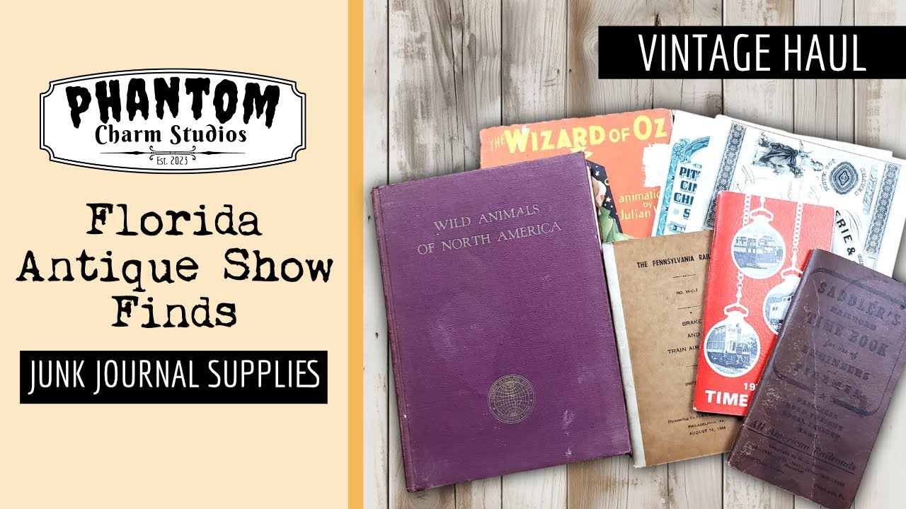 Unique Finds from a Florida Antique Show | Junk Journaling Vintage Haul
