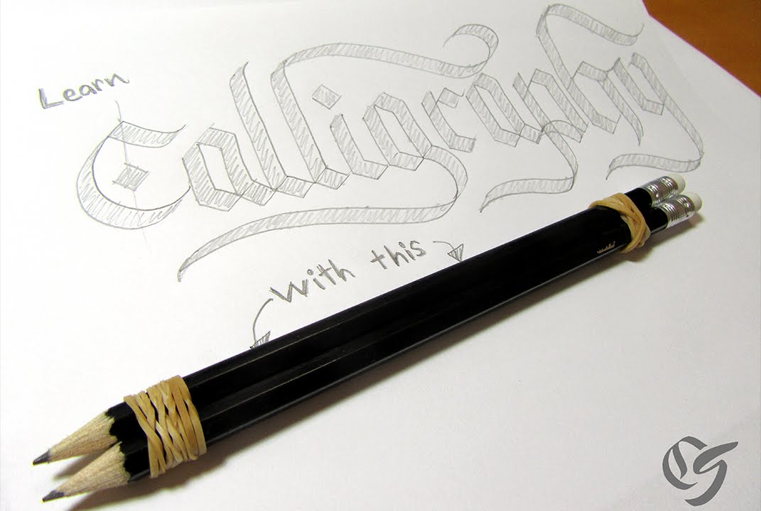 How to Do Calligraphy with a Pencil Tutorial