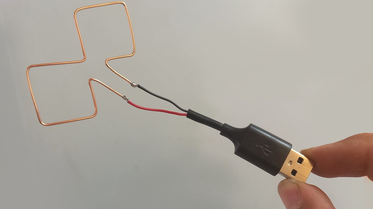 Powerful Antenna From USB Cable || Antenna booster
