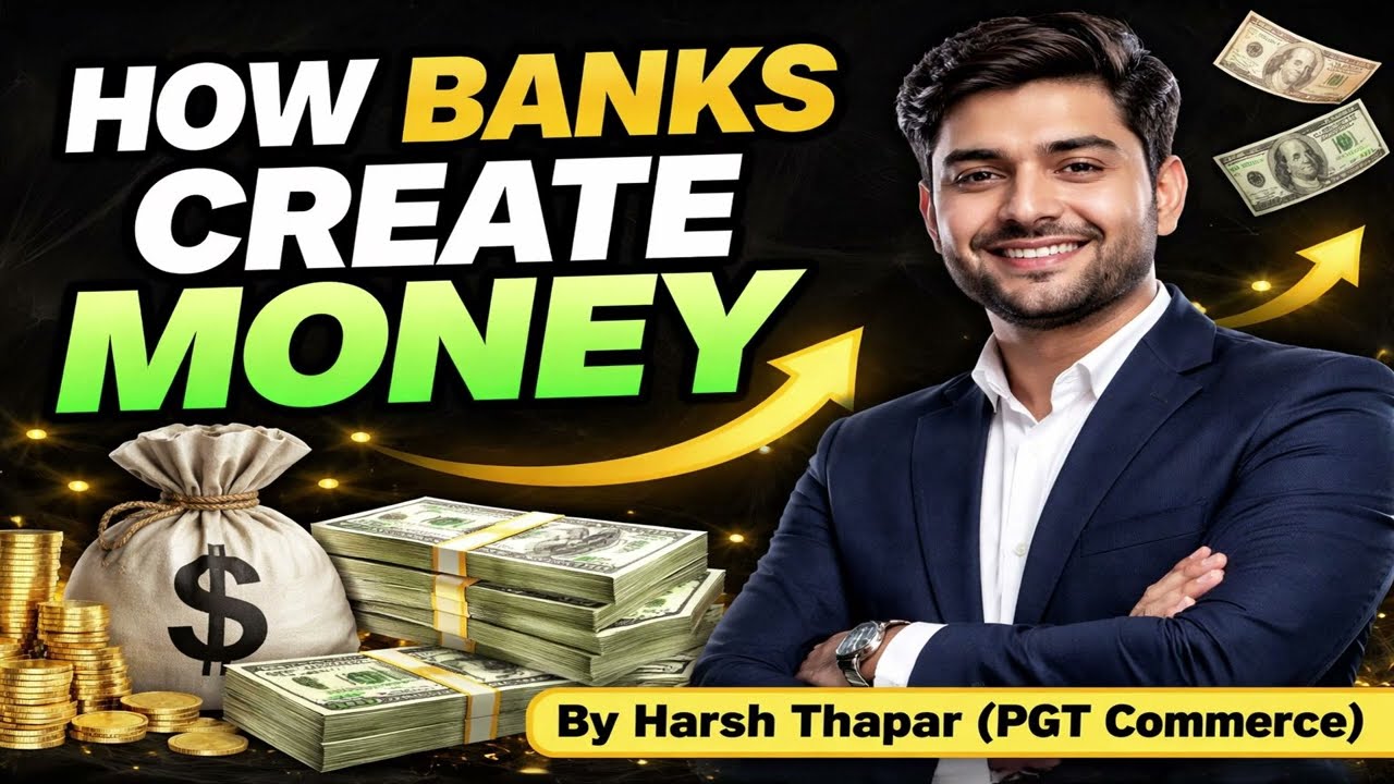 HOW BANKS CREATE MONEY ? | MONEY AND BANKING | MACROECONOMICS CLASS XII | HARSH STUDIES.