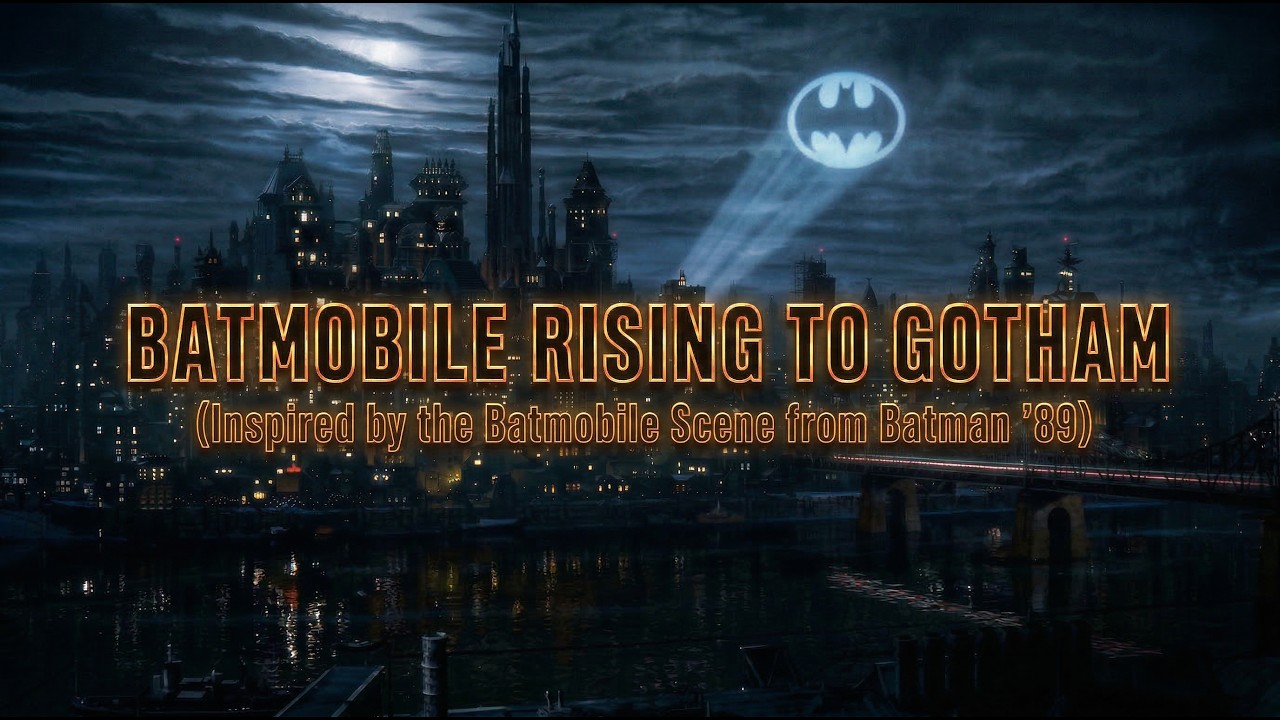 Batmobile Rising to Gotham (Inspired by the Batmobile Scene from Batman ’89)