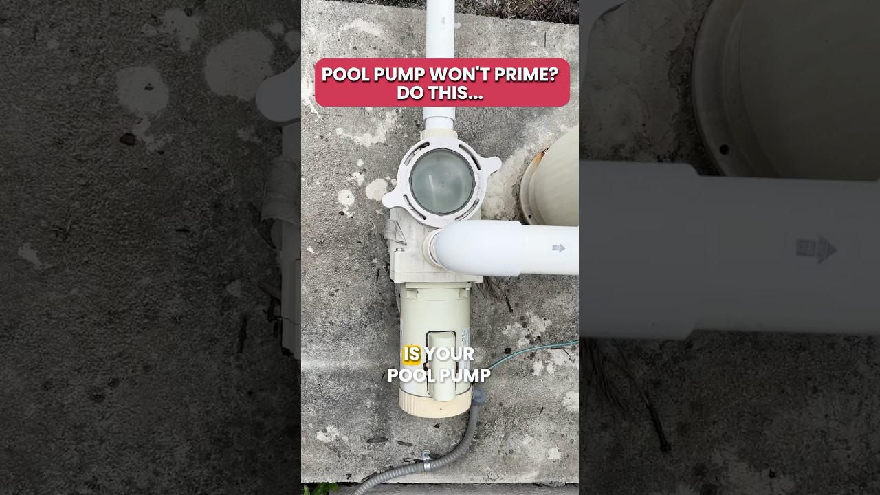 POOL PUMP Won't PRIME? Do This 💦