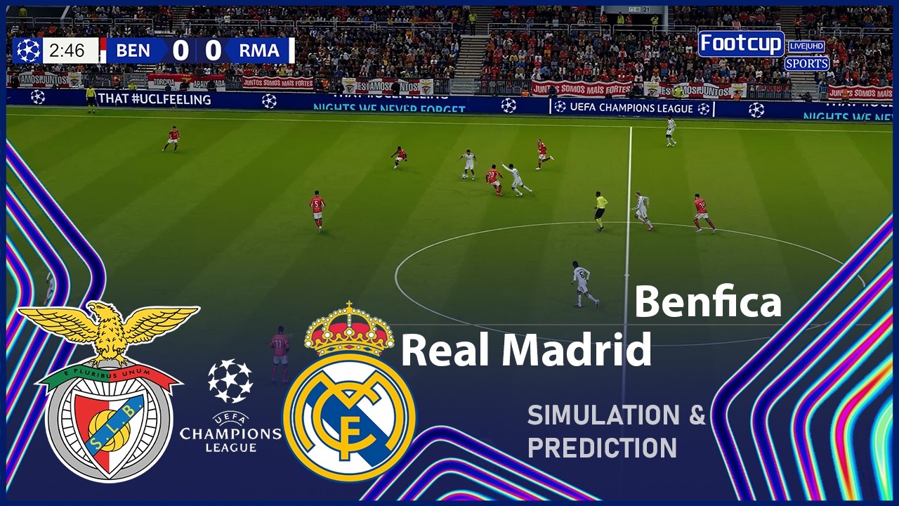 Benfica vs. Real Madrid UEFA Champions League 25-26 Full Match | Simulation/Prediction