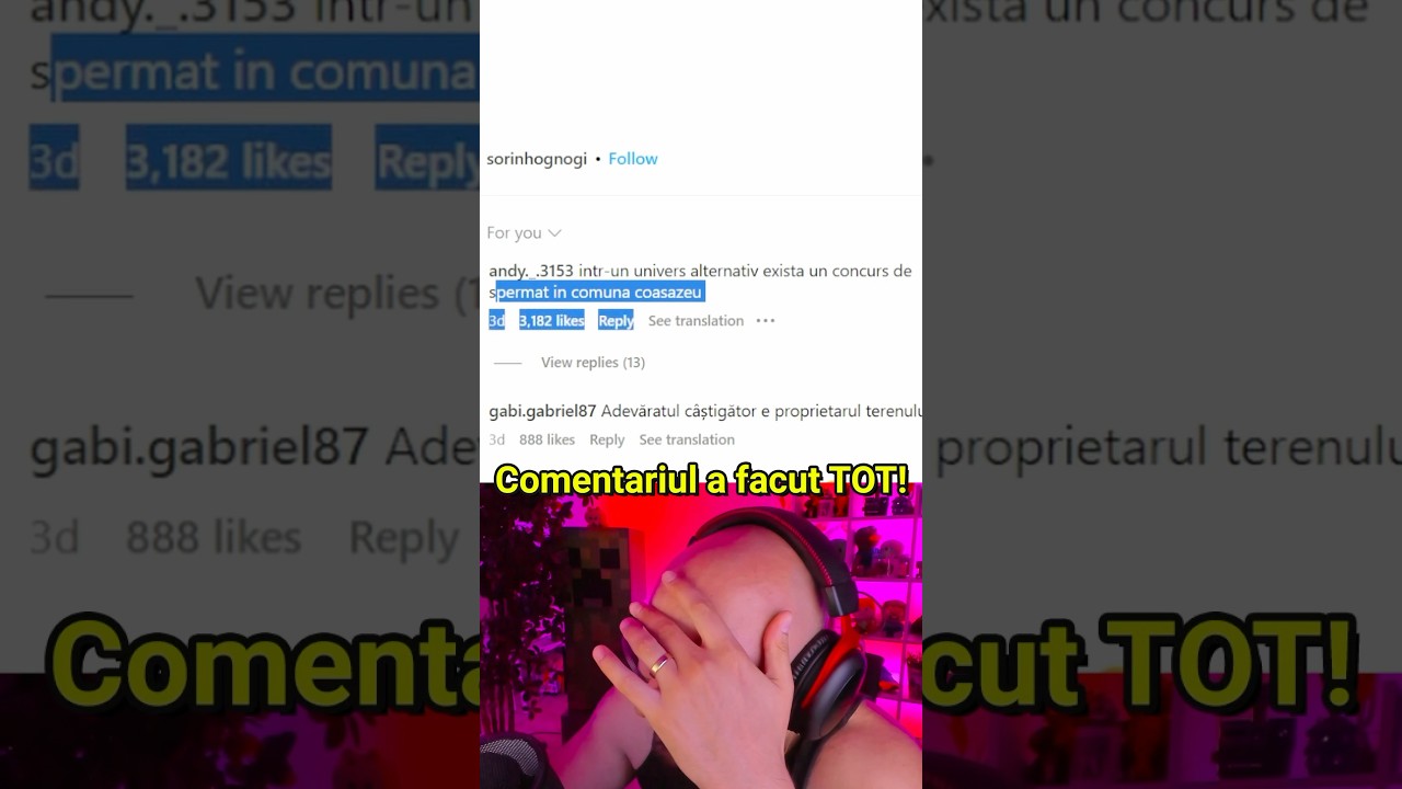 Cel mai AMUZANT COMENTARIU&hellip;
