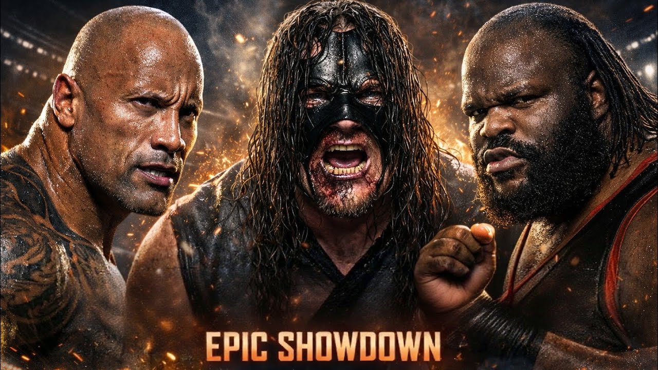WWE - The Rock vs Mark Henry vs Abyss – Triple Threat WAR
