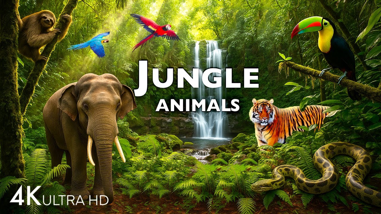JUNGLE ANIMAL DISCOVERY / 60FPS 4K ULTRA HD #4K #ANIMALS