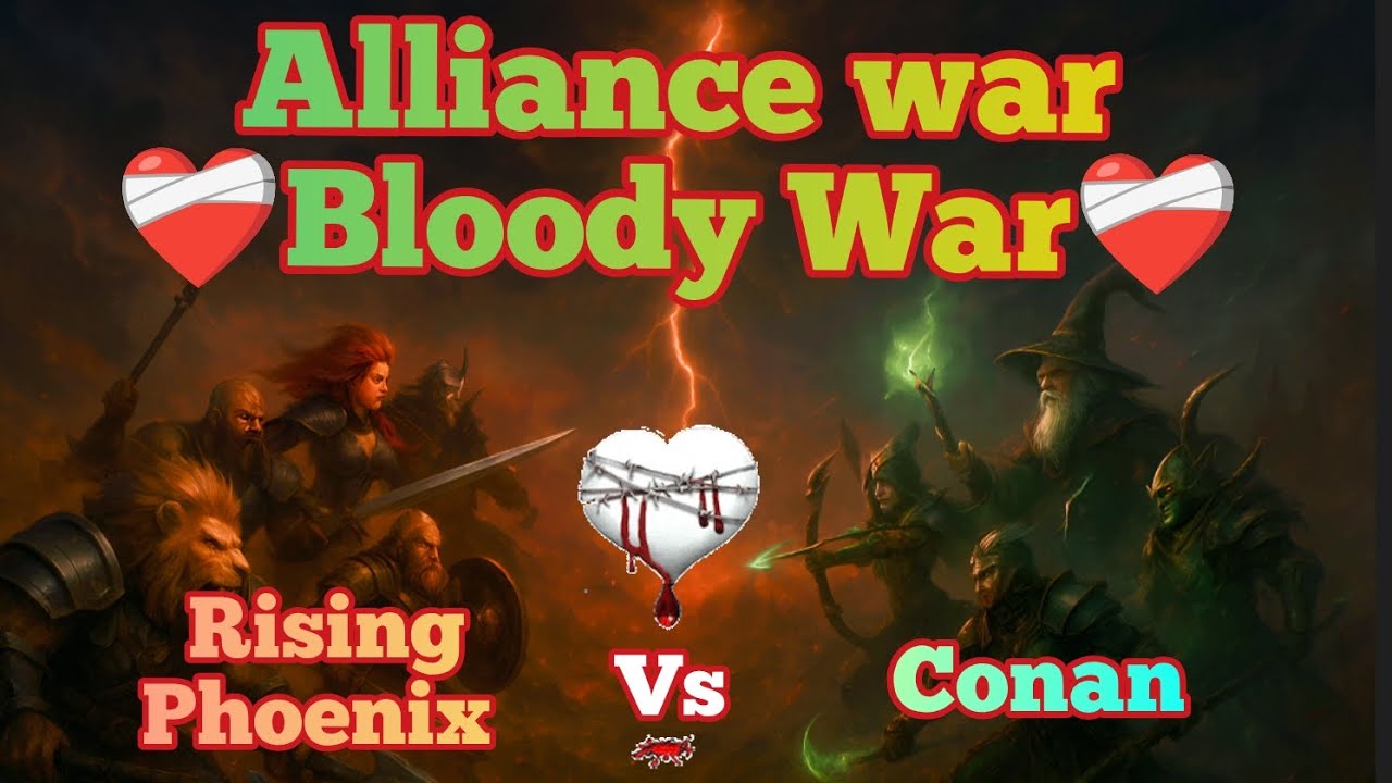 Empires&Puzzles Alliance War [❤️‍🩹Bloody War❤️‍🩹] ★Rising Phoenix★ Vs Conan