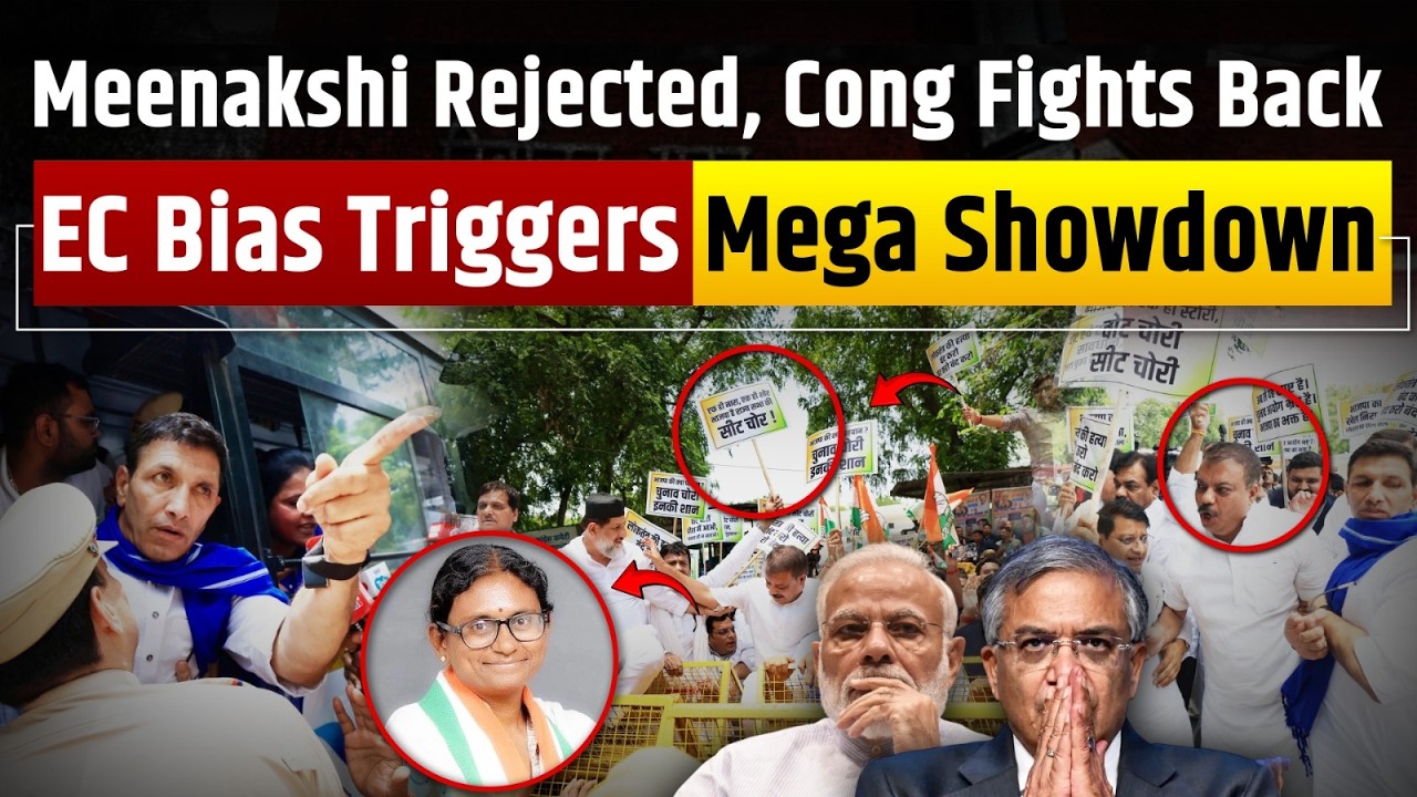 Meenakshi Natarajan&rsquo;s cancellation sparks Congress street protest against EC