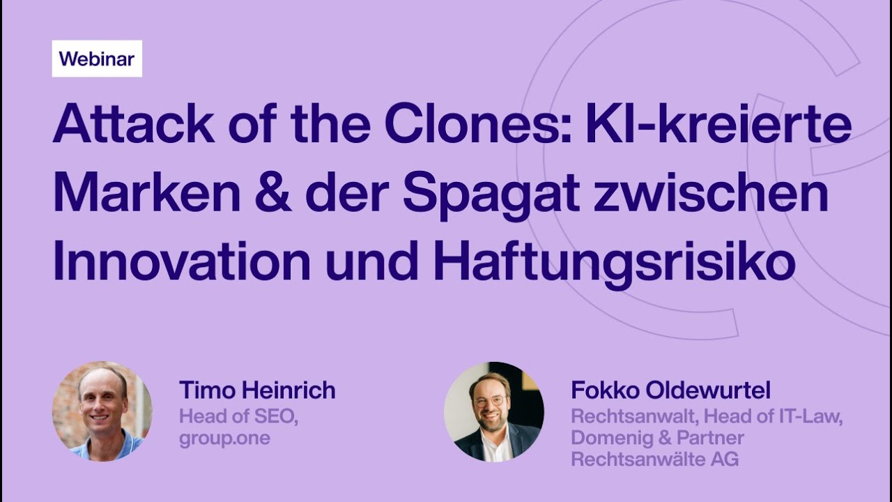Wem gehören KI-kreierte Marken? Chancen und Risiken von KI | Cloud Leaders Webinar