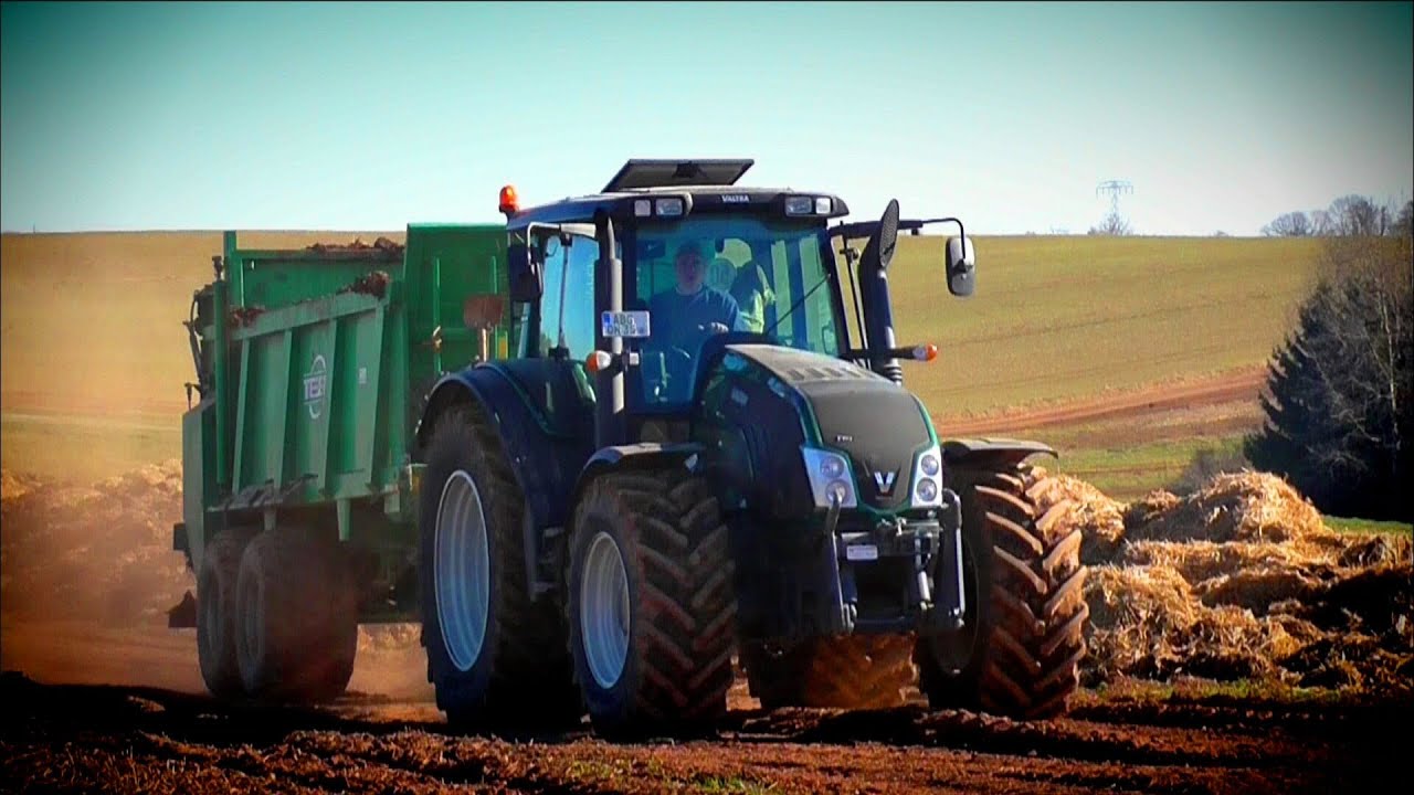 Miststreuen 2014 // Valtra T193 + John Deere 8330 mit Tebbe und Annaburger Streuer [Full HD]
