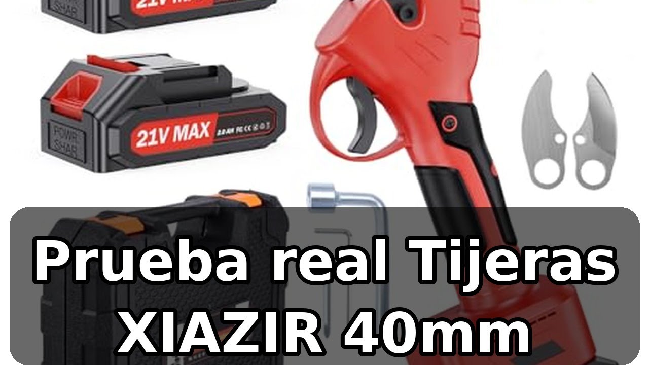 Review de las Tijeras de Podar Electricas XIAZIR 40mm: motor brushless y baterias duales