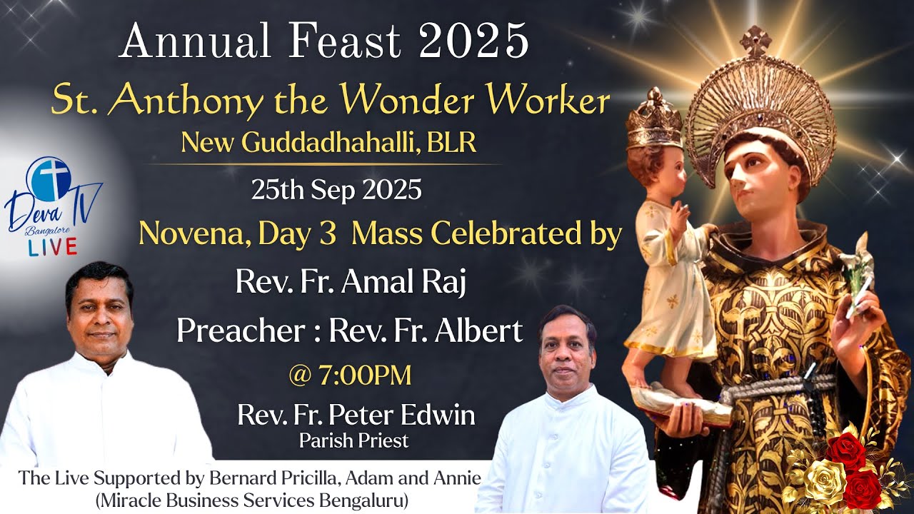 Day 03 Fr. Albert Preaching, Annual Feast of St. Anthony's Church New Guddadhahalli, Mysore Road BLR