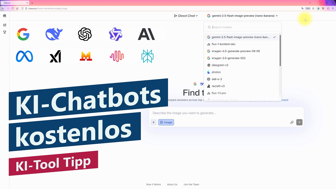 KI-Chatbots komplett kostenlos & unlimitiert (inkl. Bildgenerierung) &ndash; Beispiel mit Bildbearbeitung