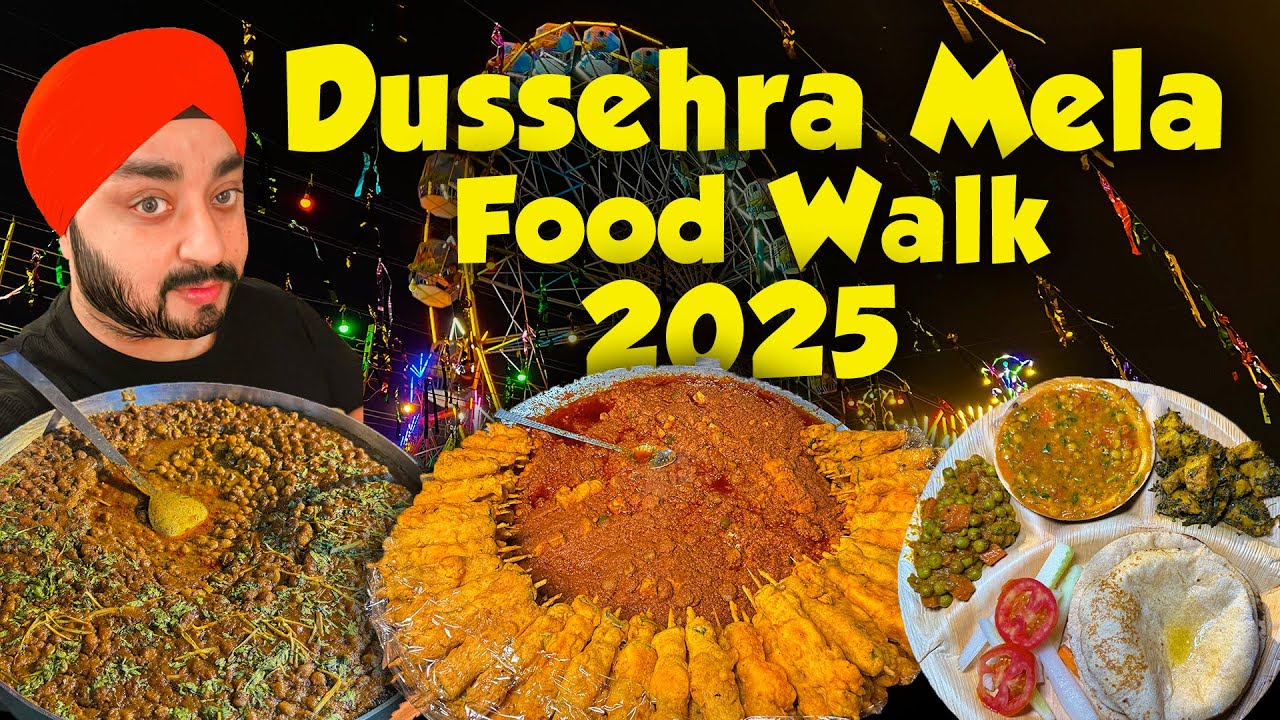 Dussehra Mela 2025 | Kathi Kebab | Sushi | Waffle Tikki | Vrat Thali | Shaadi wala Khana | 4k