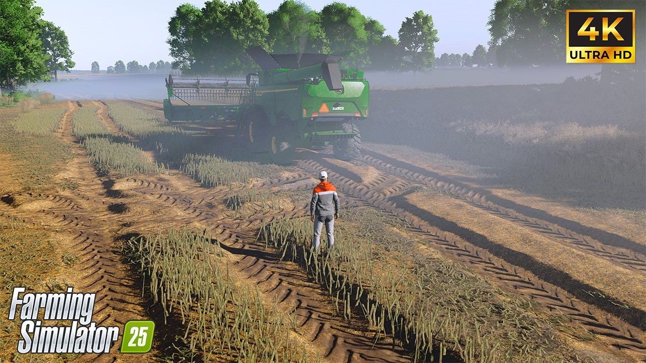 FS25 Canola Harvesting | John Deere S7 850, Realistic Gameplay (ReShade)