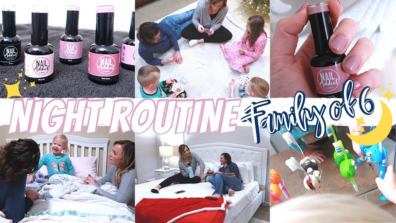 NEW! FAMILY NIGHT ROUTINE + AT HOME NAIL ADDICT GEL MANICURE | Amanda Sandefur