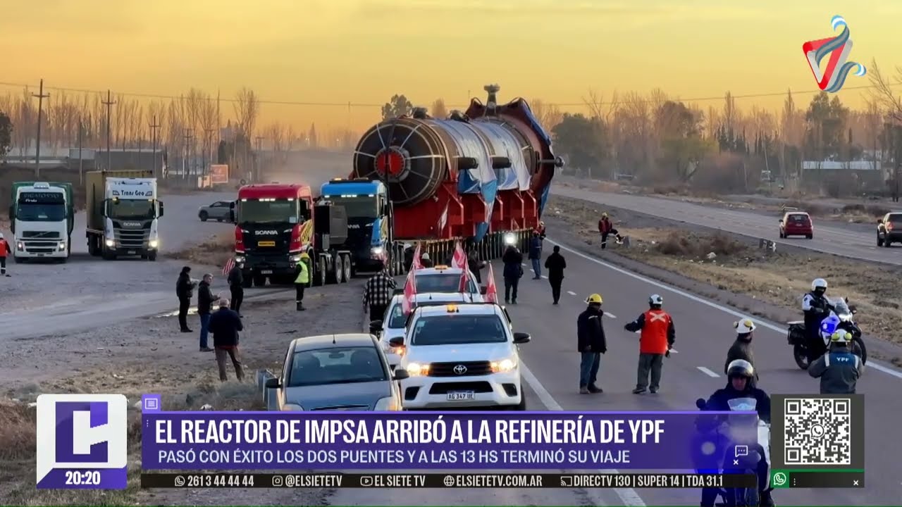 El reactor de IMPSA ARRIBÓ a la refinería de YPF
