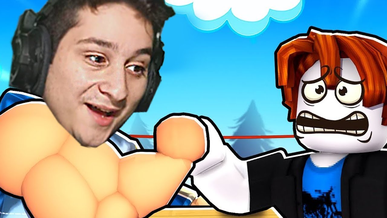 Roblox Arm Wrestle Simulator სკოლიდან გავიქეცი