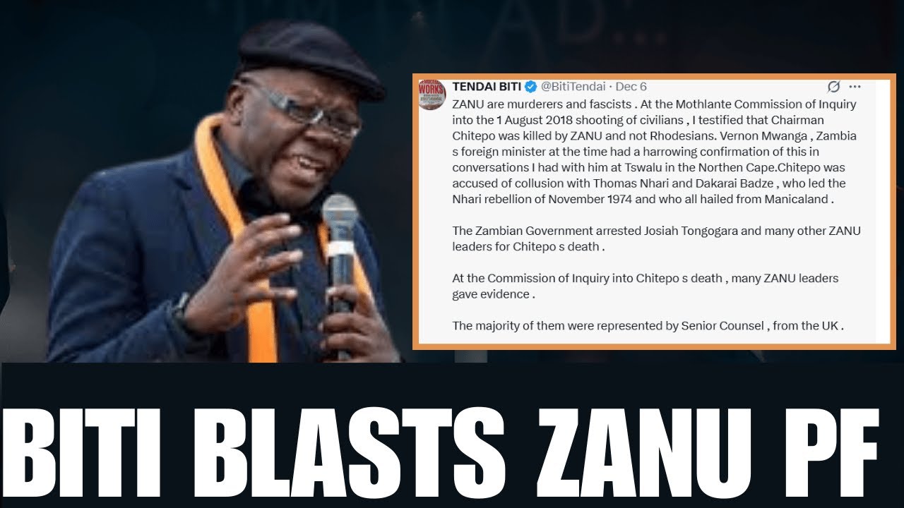 Biti EXPOSES ZANU PF Chitepo, Gukurahundi & A Trail of Blood