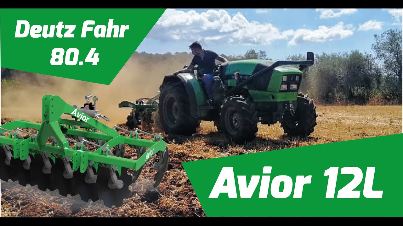 Erpice a dischi AVIOR - 12L and Deutz Fahr 80.4 - Full Video