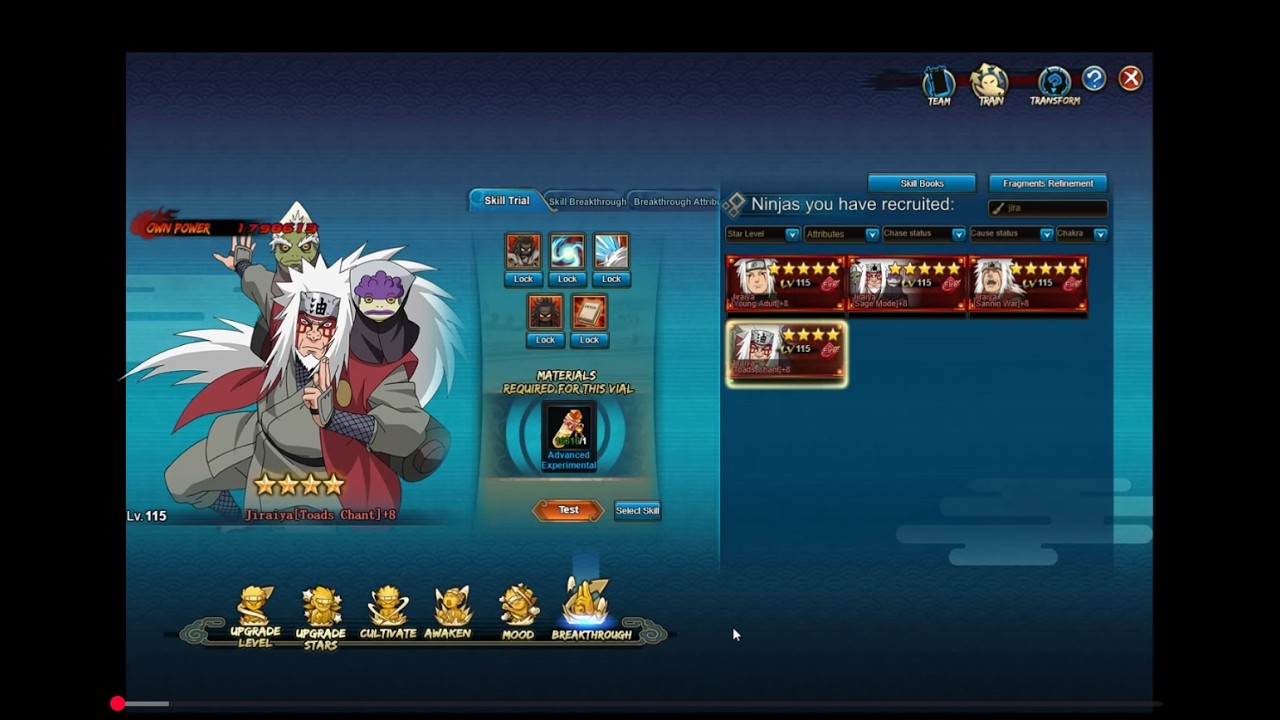Jiraiya [Toads Chant] Breakthrough | Naruto Online LA |