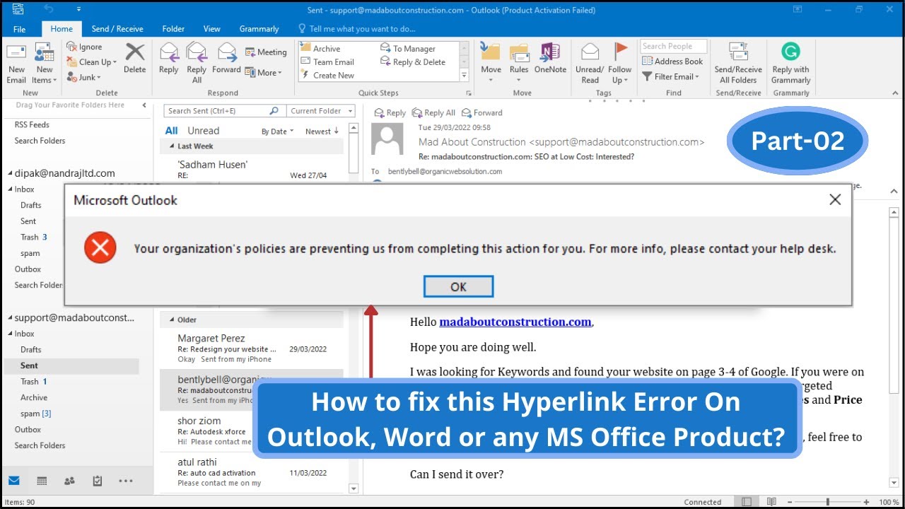 Как исправить ошибку MS Office — Политики вашей организации мешают нам завершить работу — Часть 2