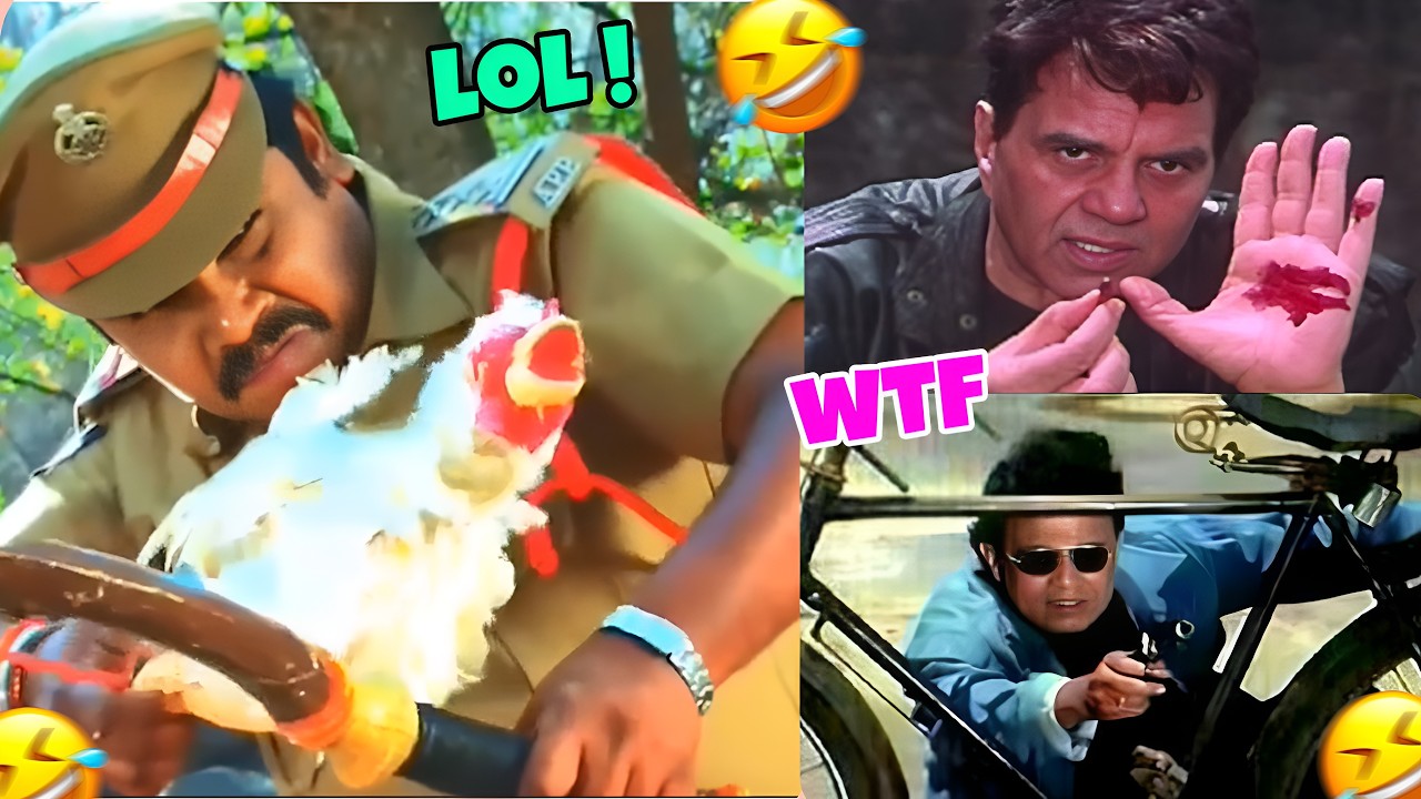 FUNNIEST BOLLYWOOD ACTION SCENES ||( Bollywood and South Indian Films Funny Action Scenes )