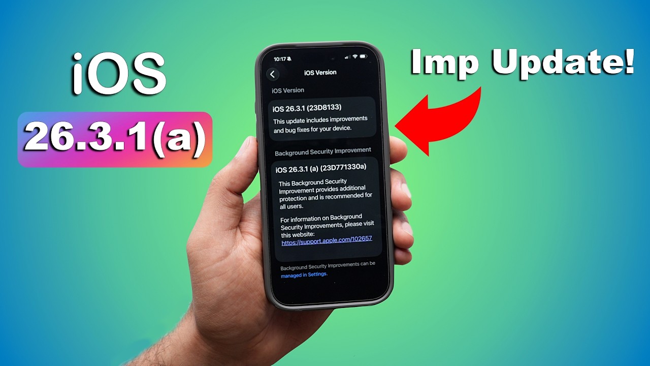 iOS 26.3.1(a) - Download Immediately on iPhone | Important Security Update (HINDI)