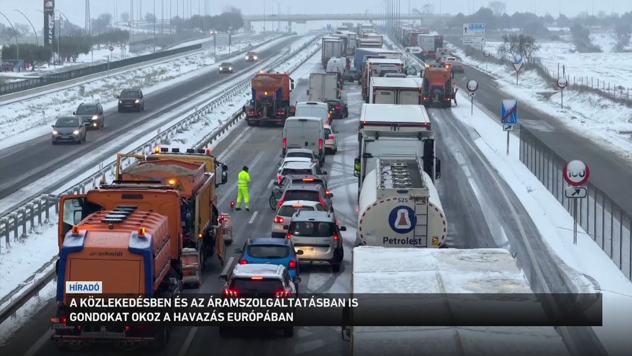 Európa szerte gondokat okoz a havazás