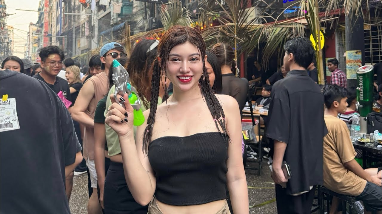 It's a LAST Day 💦 ThinGyan  Festival in Yangon / Water Festival in Myanmar