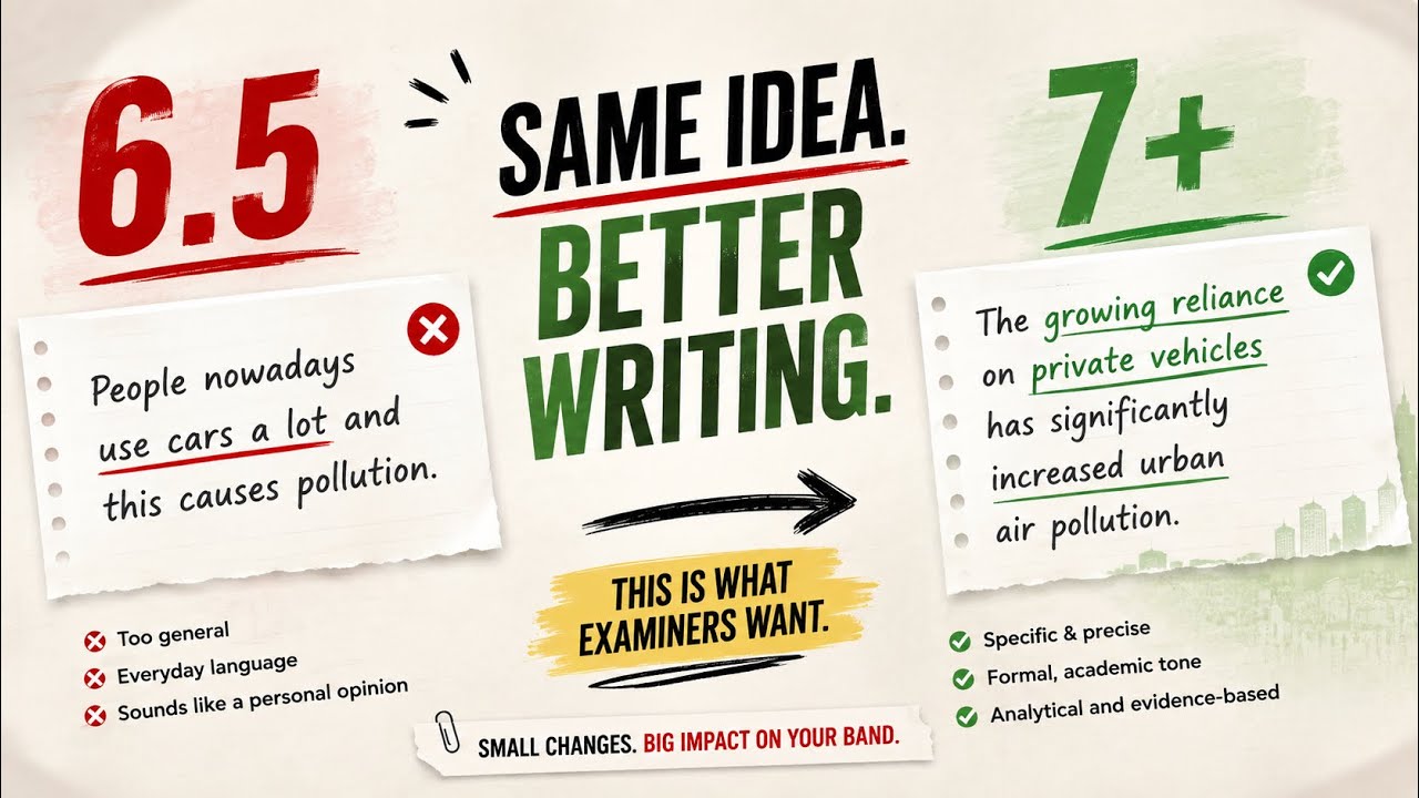 The Real Reason You&rsquo;re Not Getting Band 7 in IELTS Writing - From 6.5 to 7.0 (true strategy)