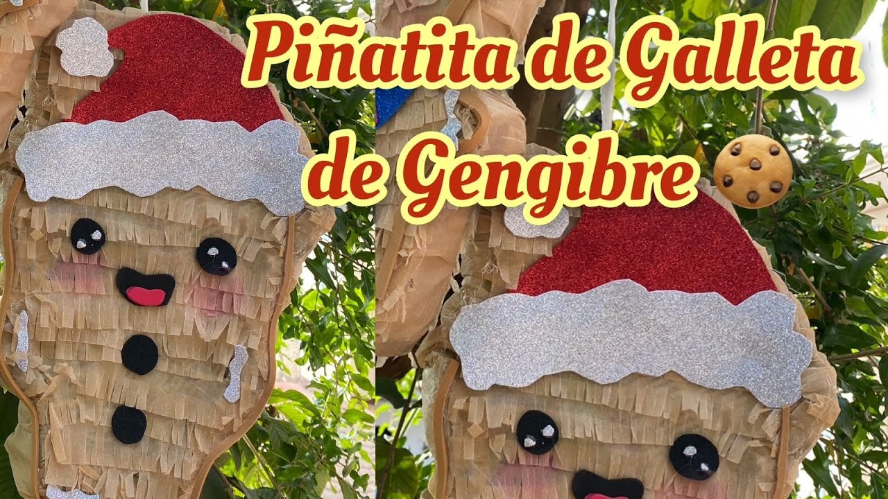 Como hacer 🍪PIÑATAS navideñas en forma de GALLETA de JENGIBRE!🍪