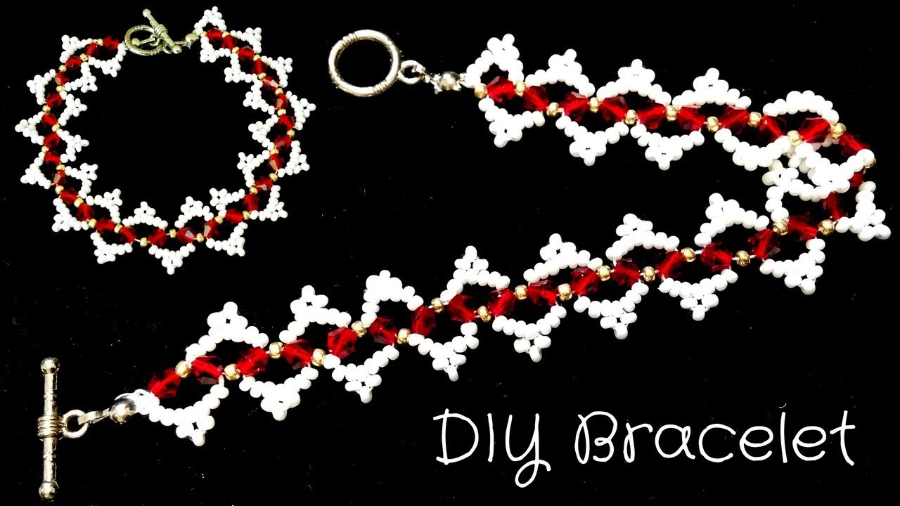 How to make beaded bracelet. Beads bracelet making easy. Beaded bracelet tutorial