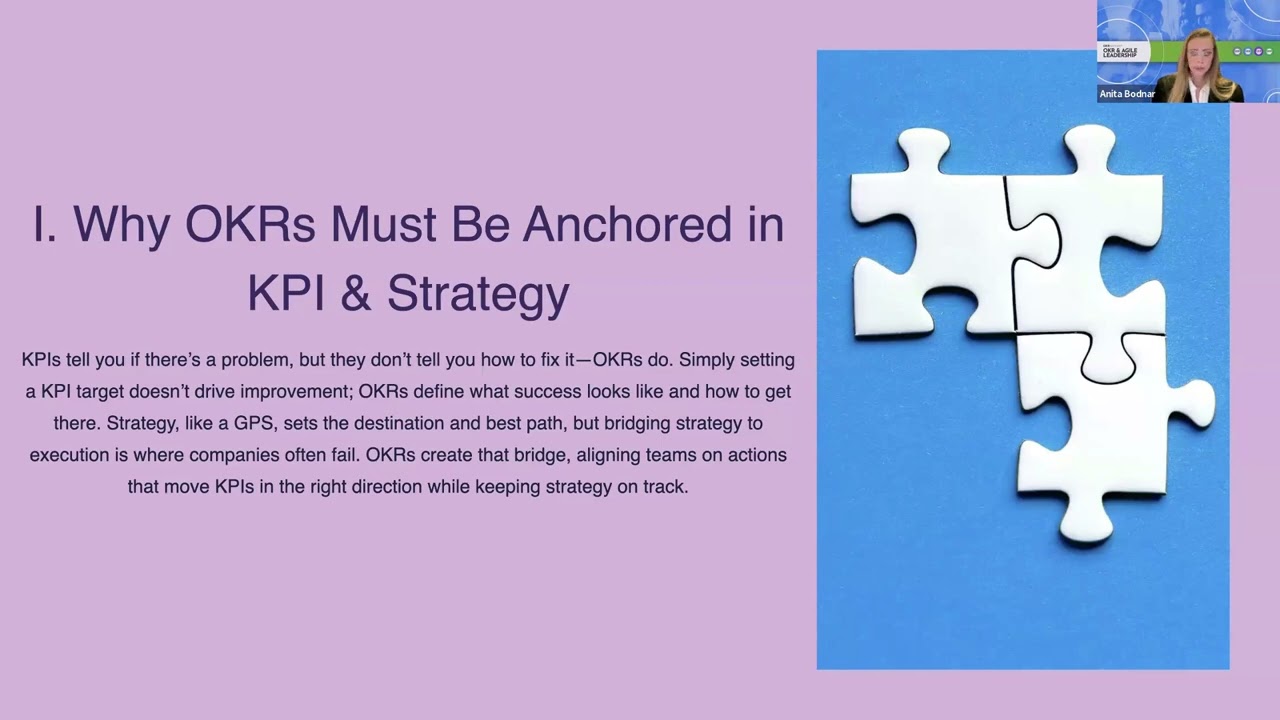 Webinar - Beyond the Basics – Embedding OKRs into Your Organization's DNA - with Anita Bodnar