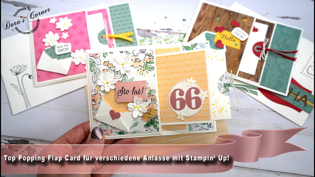 Top Popping Flap Card für verschiedene Anlässe mit Produkten von Stampin’Up!