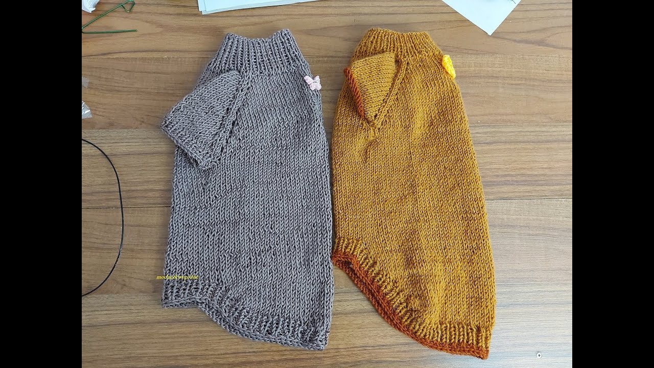 0581**Część 1** Sweter dziergać  dla psa lub kota*Zrób to sam dla Chihuahua * Yorki*