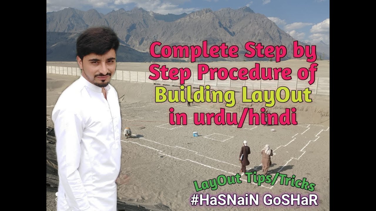 Complete LayOut of Building Structure and Verifying Procedure of Layout  in Urdu/Hindi