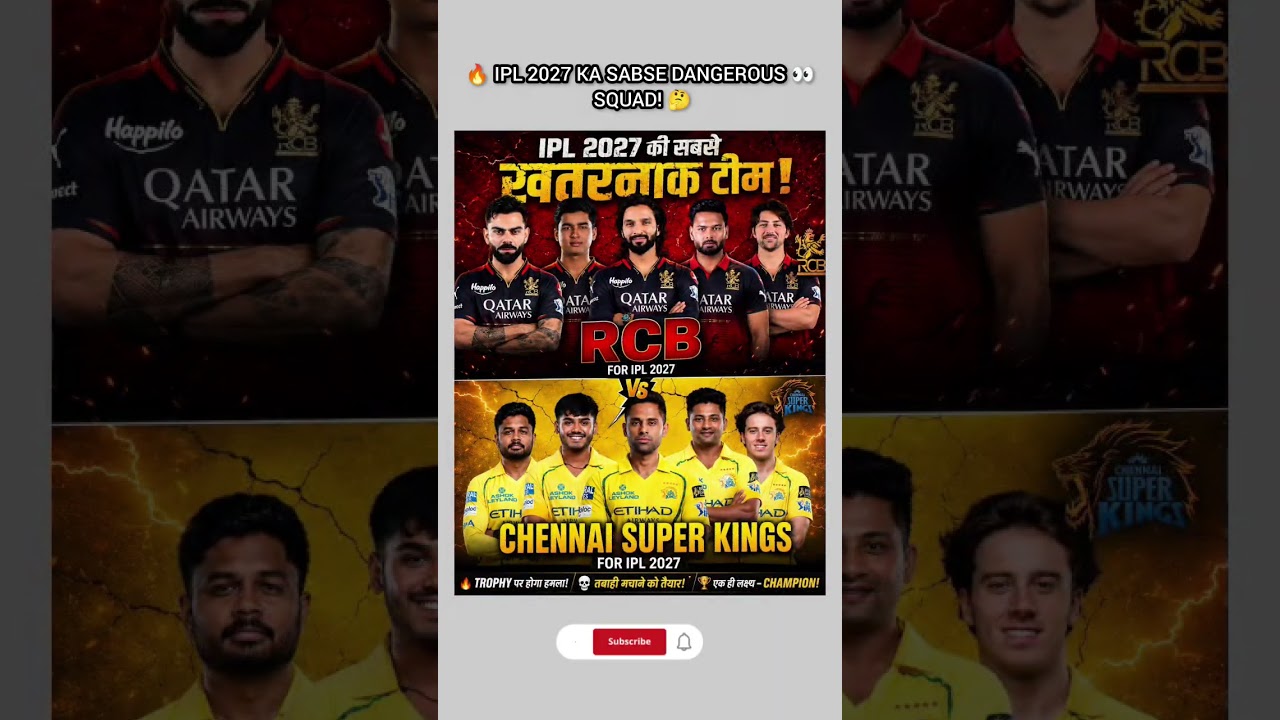 RCB vs CSK: IPL 2027 Ka Sabse Dangerous Squad 😱🔥 | Champion Kaun Banega? 🏆 #rcb  #csk