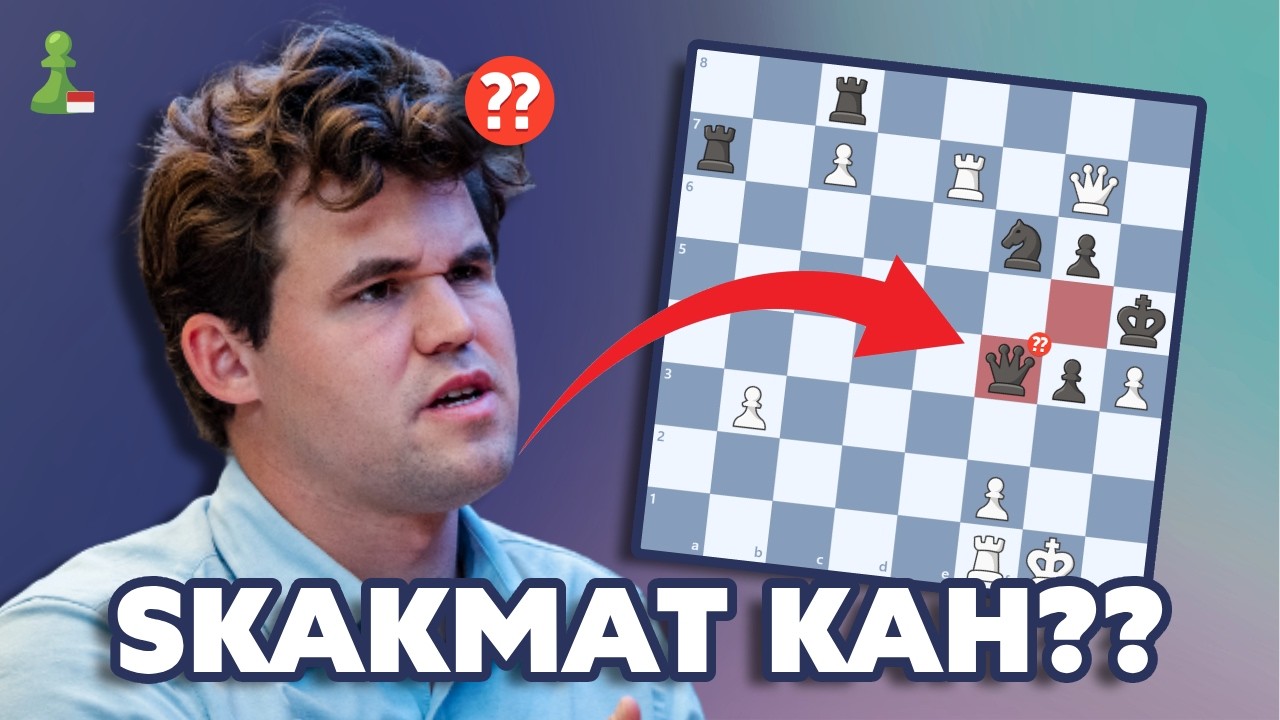 Pembukaan Catur King's Indian dimainkan Magnus, Nyaris Skakmat Karena Blunder