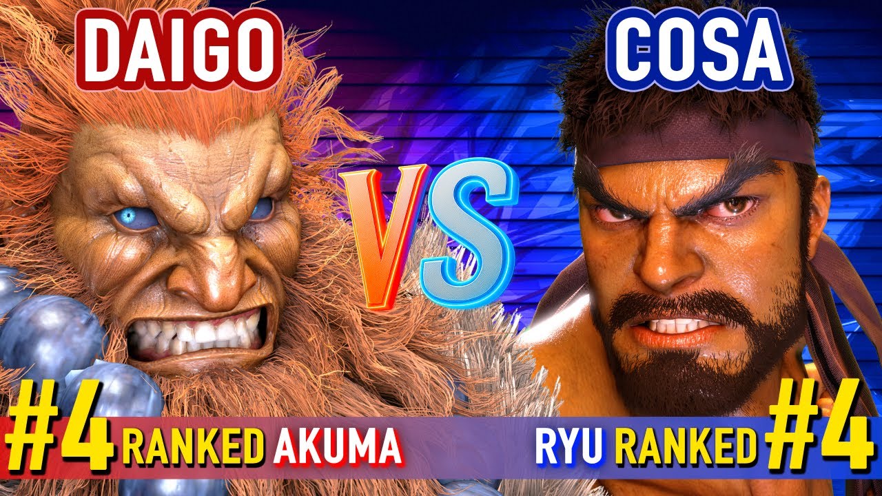 SF6 ▰ DAIGO (#4 Ranked Akuma) vs COSA (#4 Ranked Ryu) ▰ High Level Gameplay