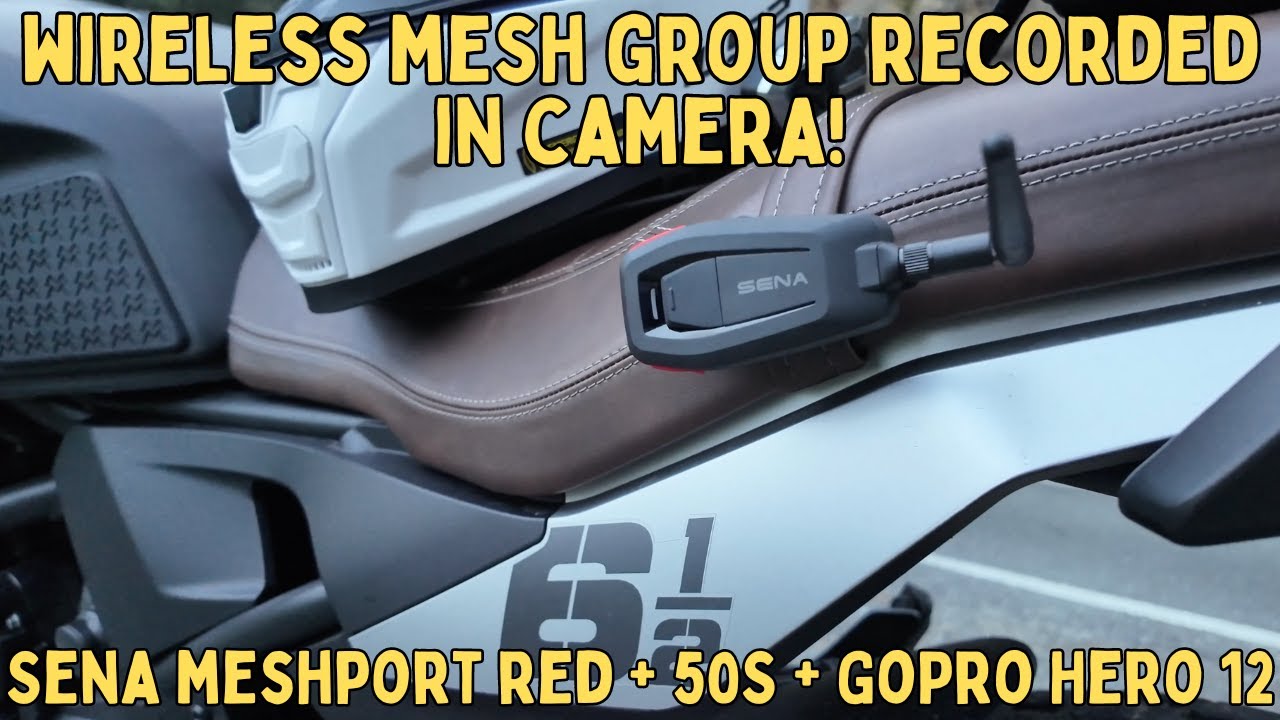 Wireless mesh recorded in GoPro Hero 12 | Tested | Sena Meshport Red + Sena 50S + GoPro Hero 12