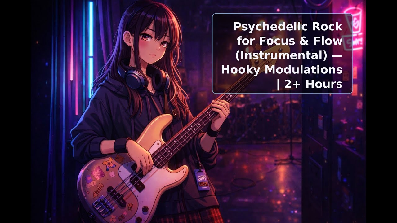 Psychedelic Rock for Focus & Flow (Instrumental) — Hooky Modulations | 2+ Hours