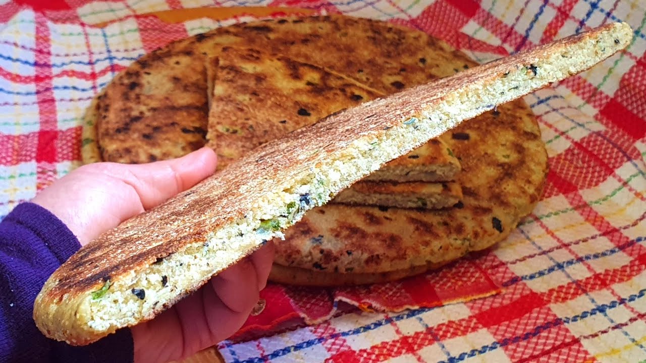 كسرة بالزيتون الاسود والبصل (الغروم أزمور )👌