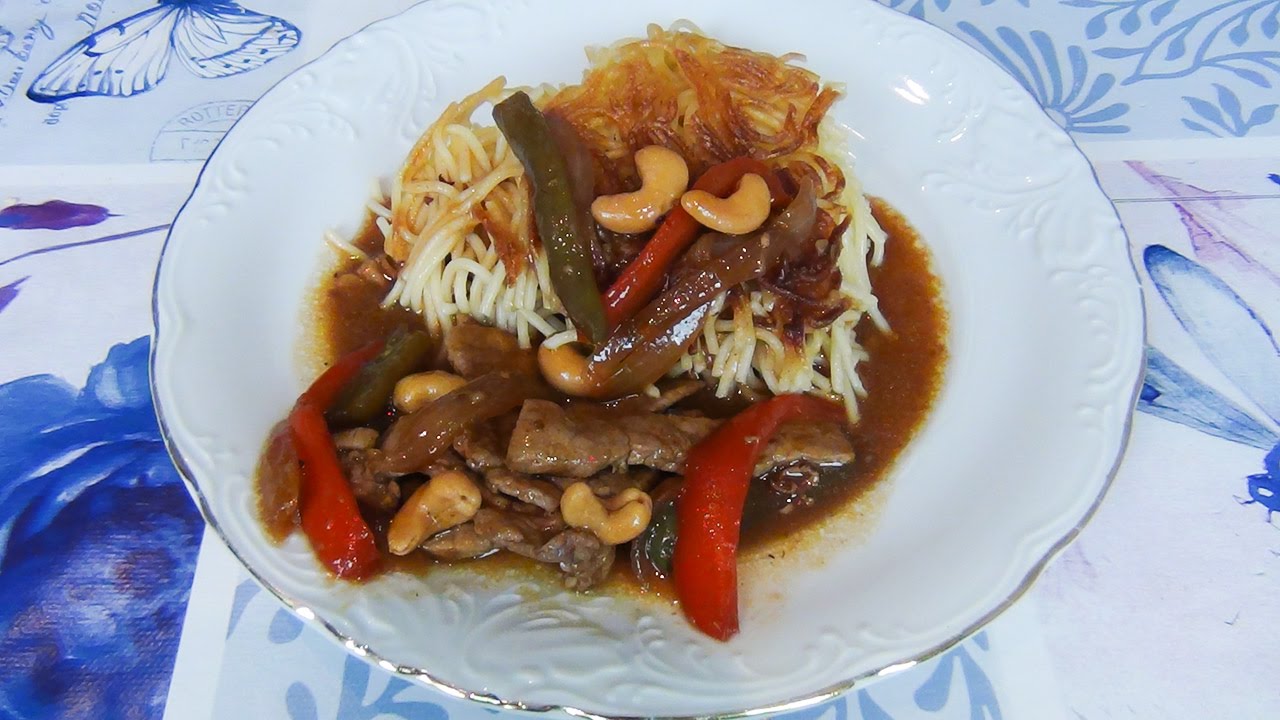 Espaguetis fritos al estilo chino