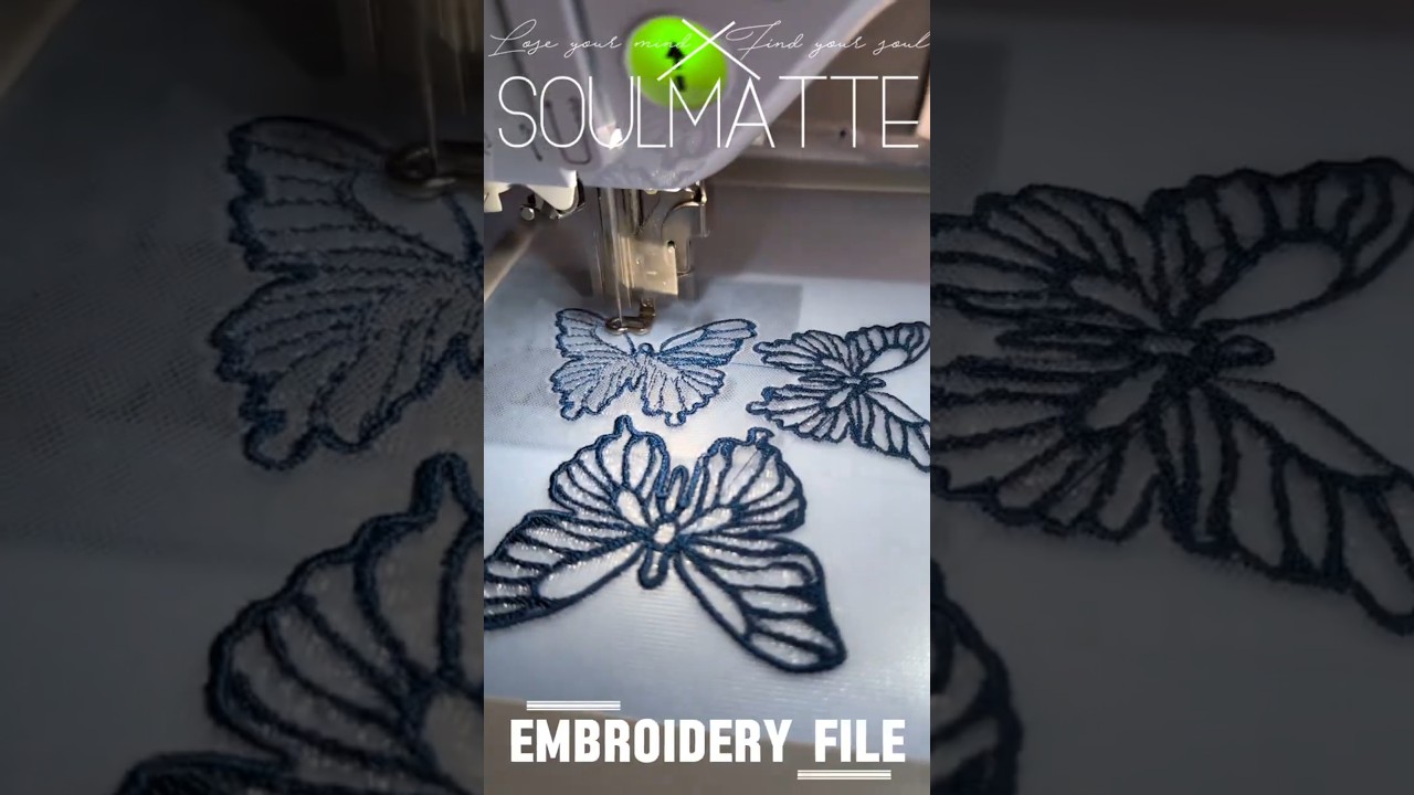 Embroidery mashine file for transparent fabrics. Looks nice from both sides! #embroiderydesign  #diy