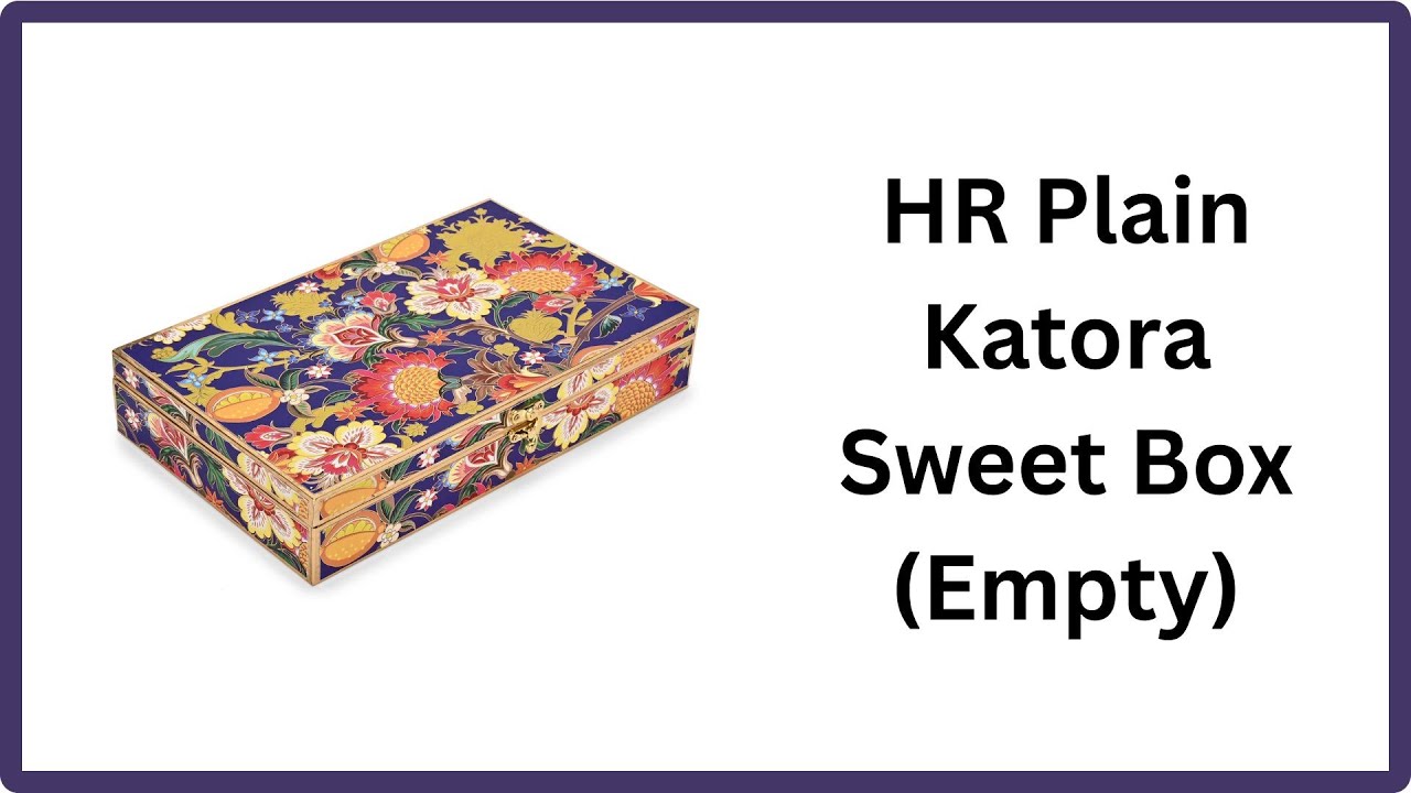 HR Plain Katora Sweet Box | Floral Design | Premium MDF Gifting & Sweet Box