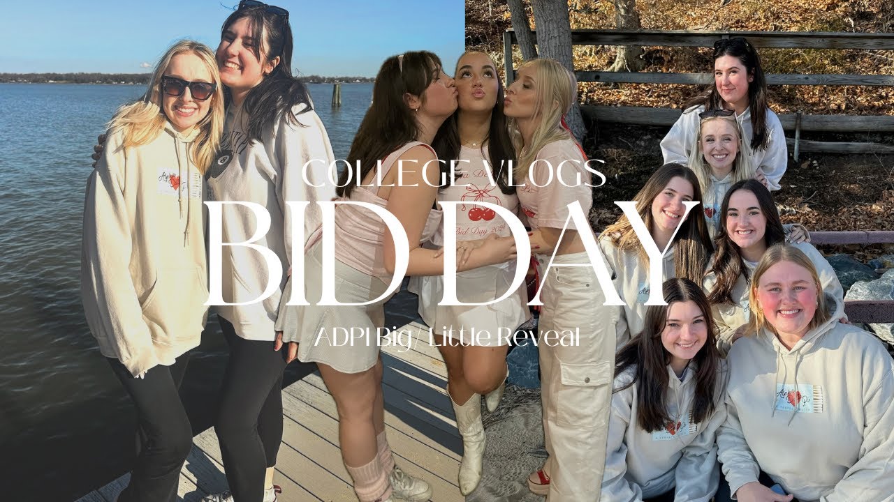 ADPI BID DAY and BIG/LITTLE REVEAL 2024: university of delaware vlog